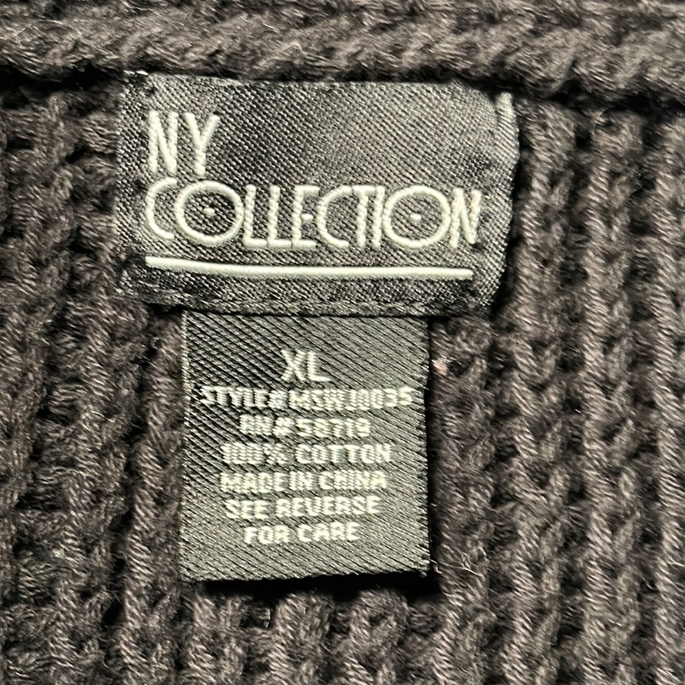 Black Cotton Sweater Jacket - Picture 5 of 5